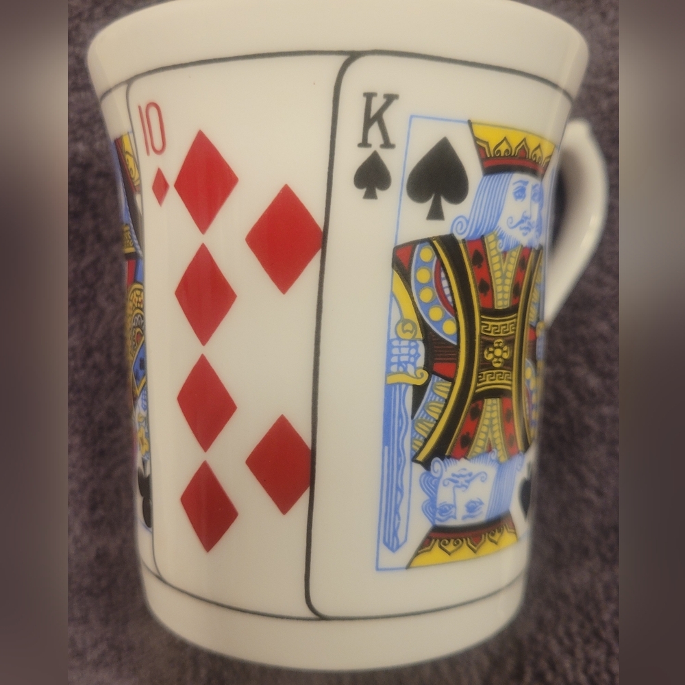 7 for $35 Staffordshire poker coffee cups